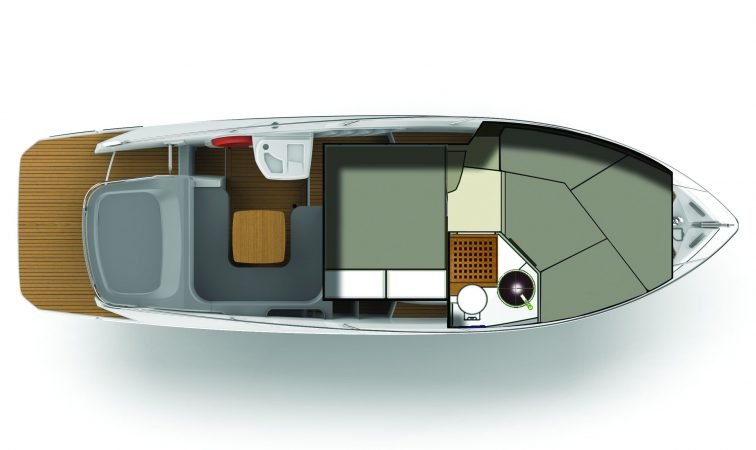 Cranchi E30 Endurance Below Deck - with bed