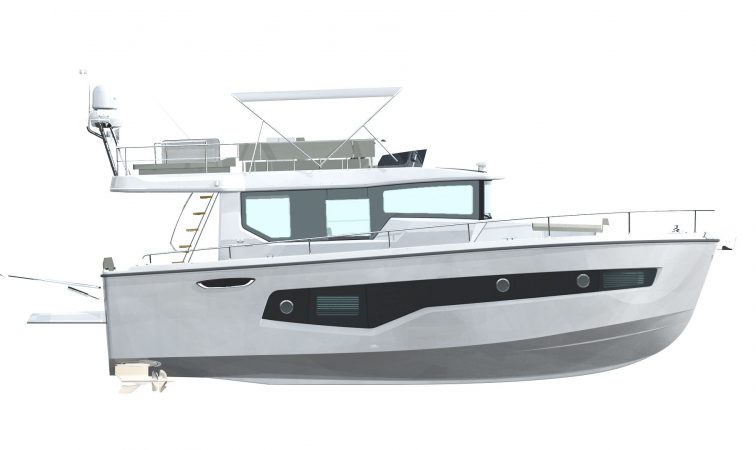 Cranchi T43 Eco Trawler Side Profile